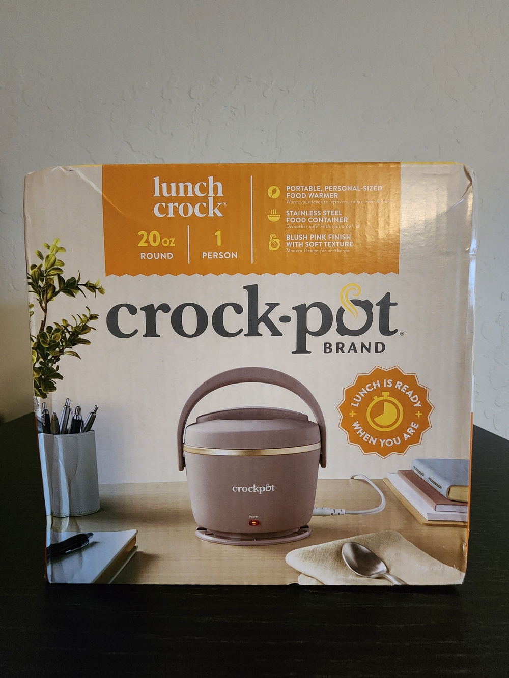 Crock-Pot Lunch Crock 20oz Personal Food Warmer - Blush Pink